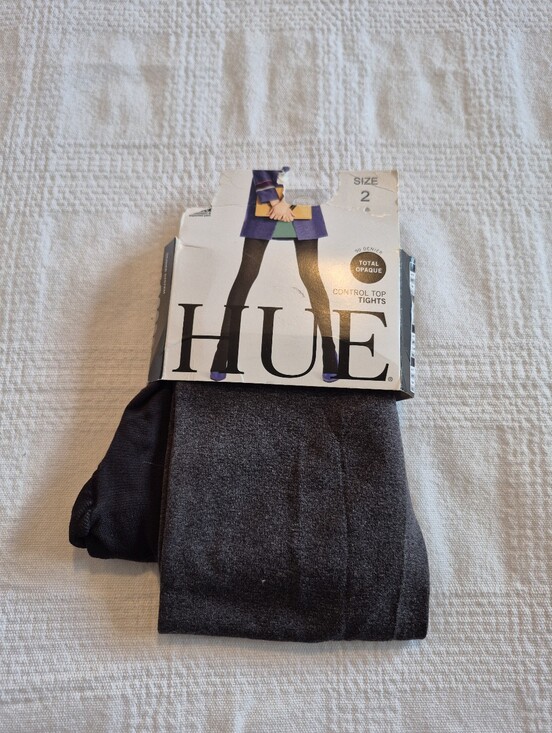 HUE Accessories - Hue women's size 2 graphite heather 90 denier control top tights NWT